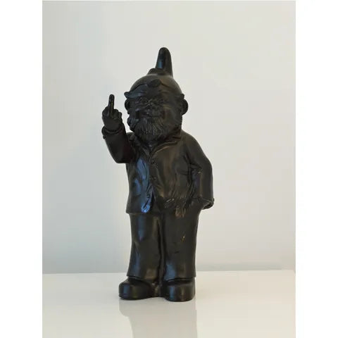 POP GNOME W FINGER BLACK 35CM H