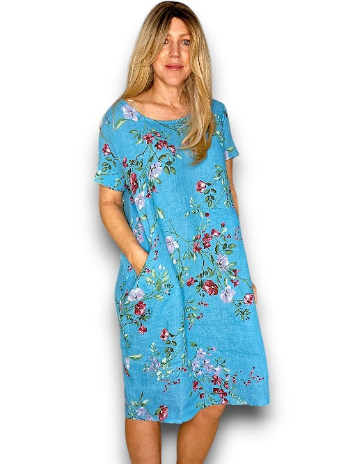 TURQUOISE LINGONBERRY JUNGLE DRESS