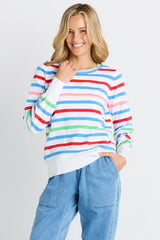 Indie Knit Sweater - Sorbet Stripe