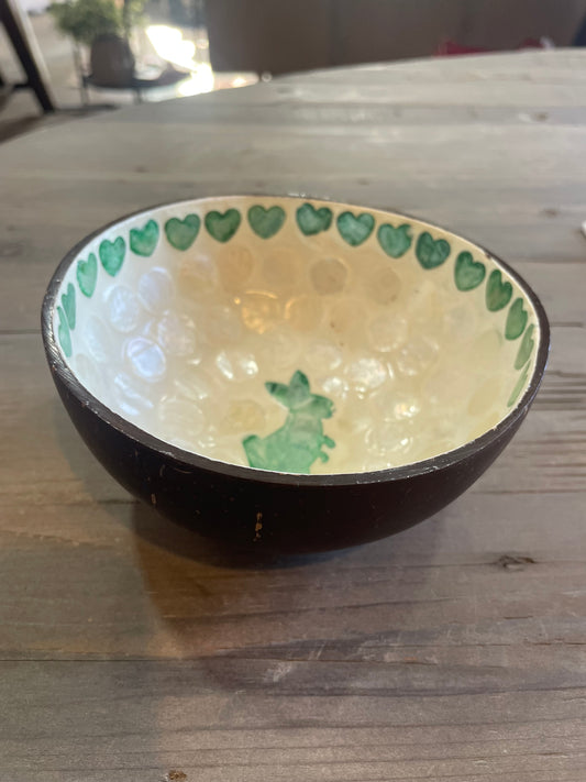 Coconut Bowl- Green Rabbit