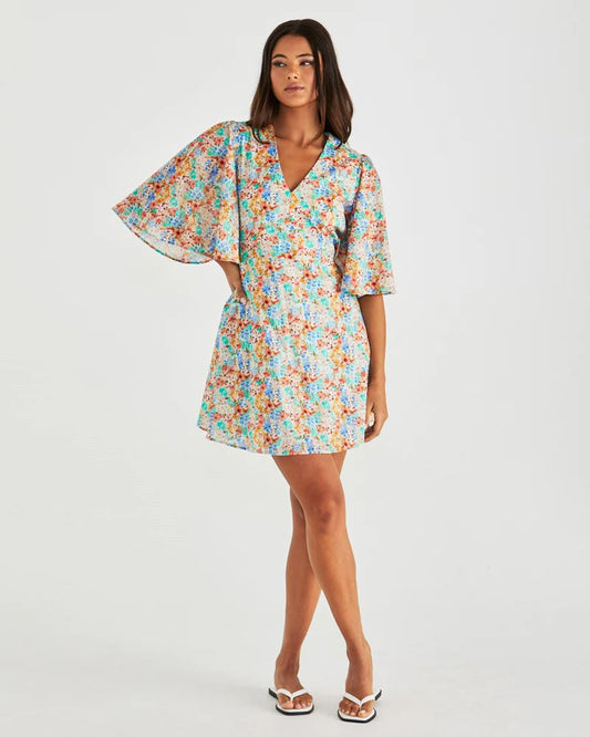 PANNA KIMONO SLEEVE DRESS - BLOSSOM