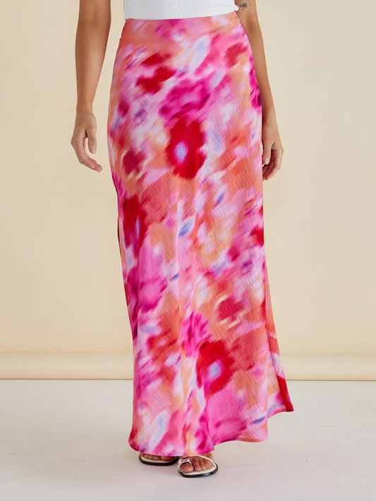 Mindy Skirt - Floral Abstract Print