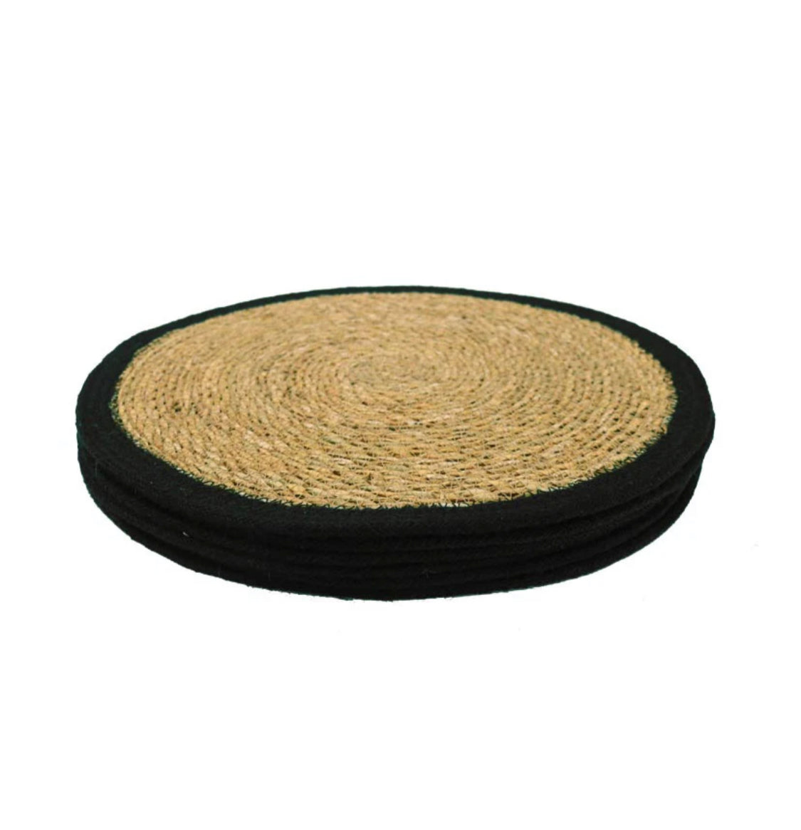 Seagrass & Jute Placemat - Black
