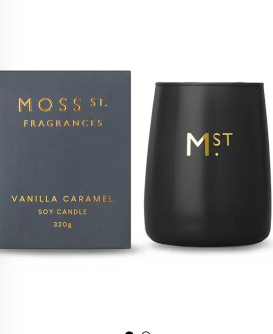Moss St - Large Soy Candle 320g Vanilla Caramel
