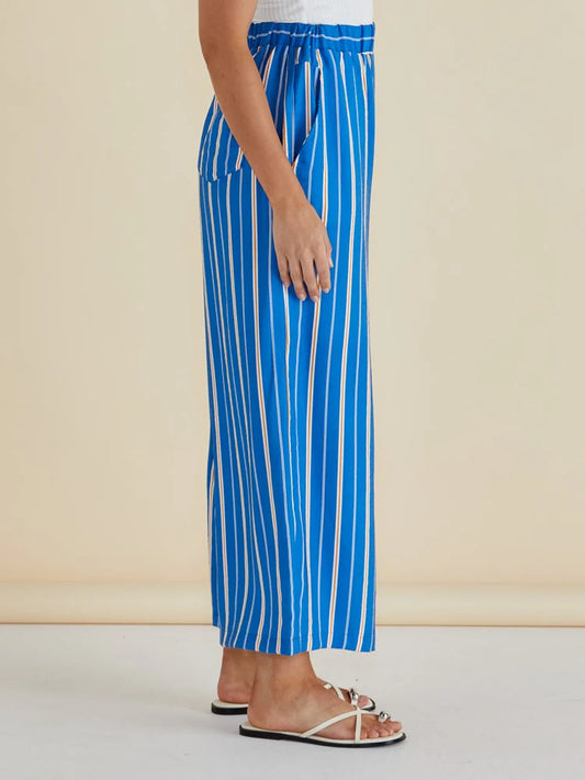 Sable Wide Leg Pant - Blue Stripe