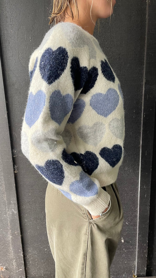 Heart Jumper - Blue