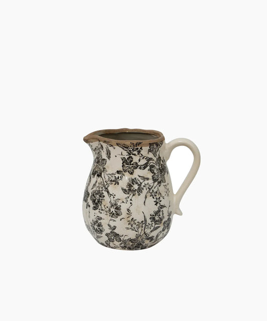 Black Floral Jug Short