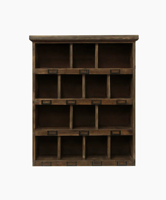 Wooden Cubby Wall Shelf Small
