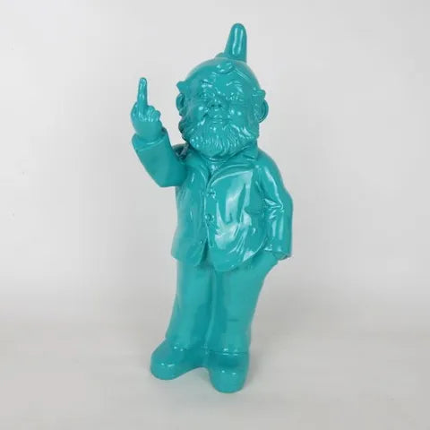 POP GNOME W FINGER TEAL 35CM H