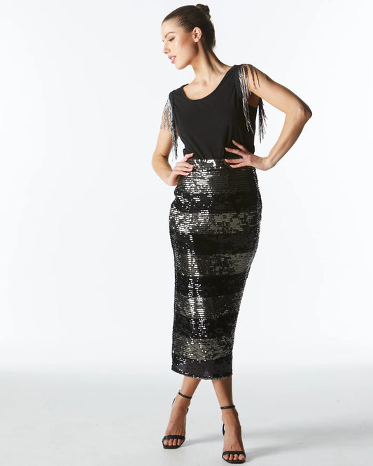 Windflowers Top - Black