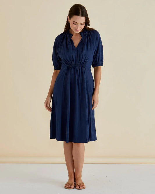 Emery Dress - Navy Blue