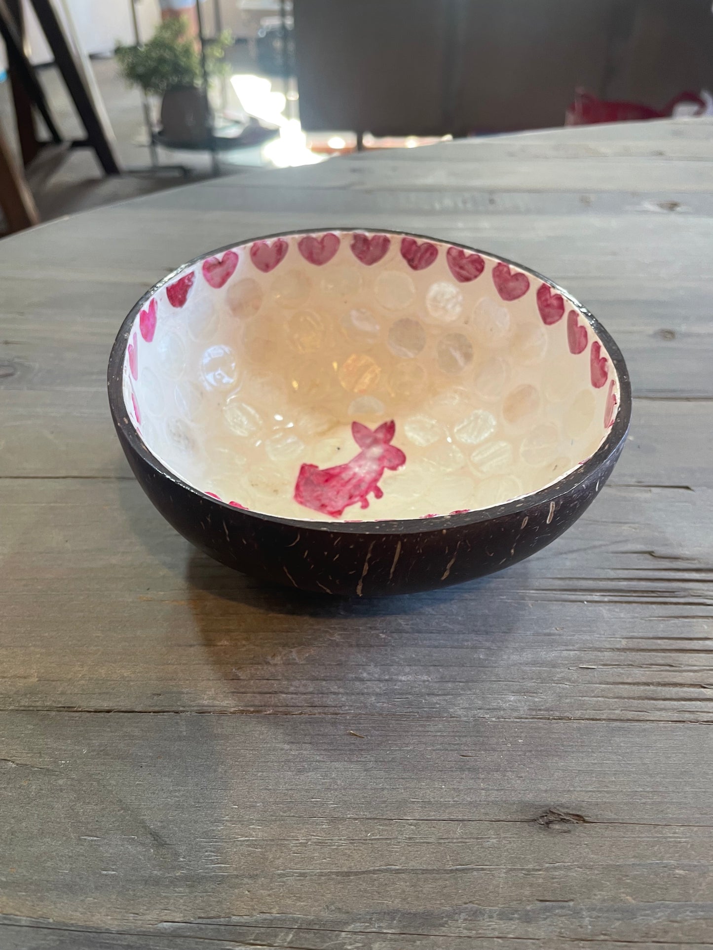 Coconut Bowl - Pink Bunny