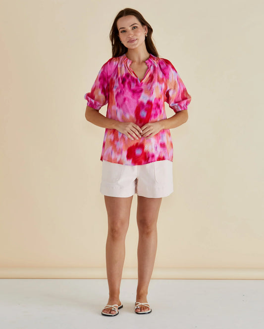Joanne Blouse - Floral Abstract Print