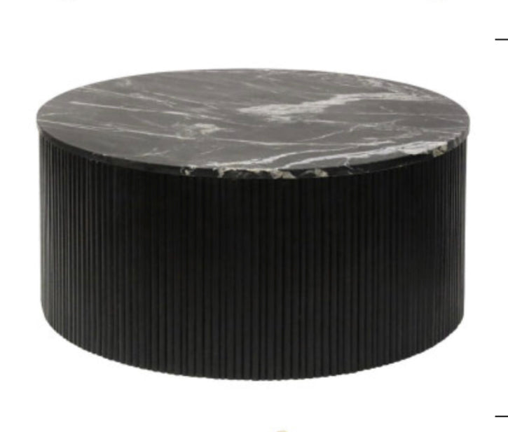 KUI COFFEE TABLE W MARBLE TOP - BLACK