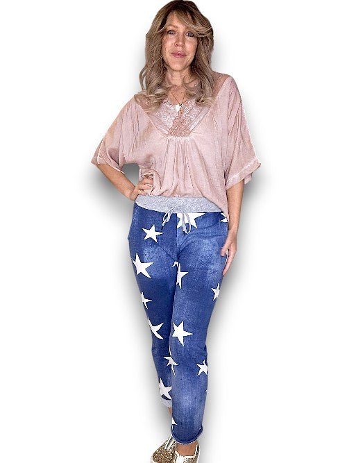 DARK DENIM STAR JOGGER