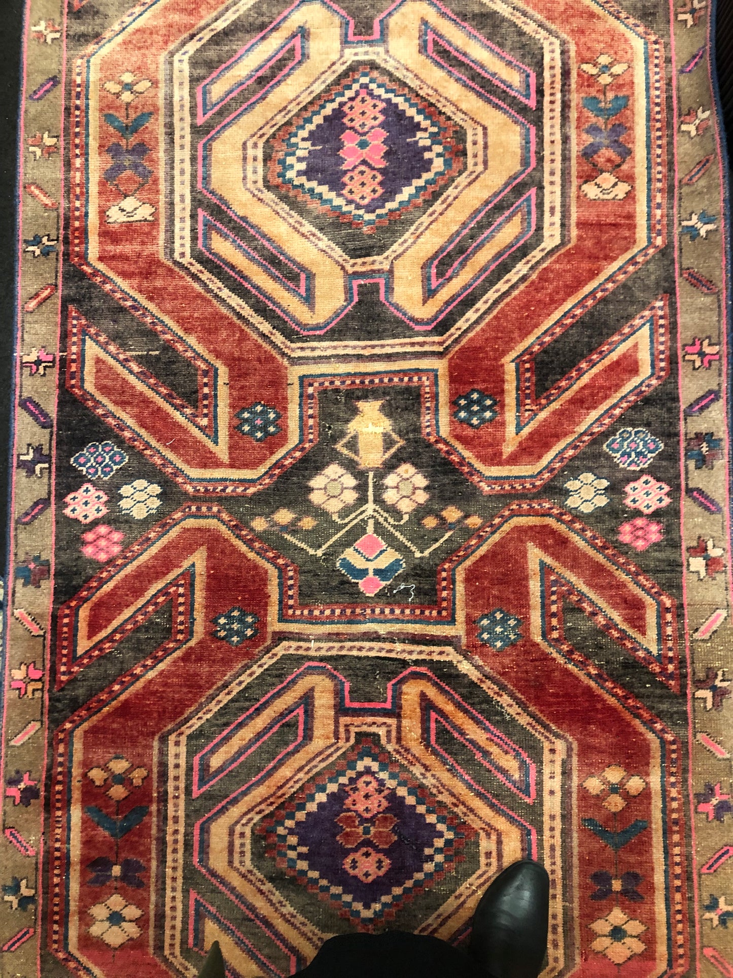 Vintage Hand Knotted Shirazi Rug
