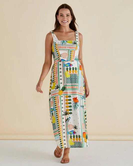 Tegan Midi Dress - Paradise Print