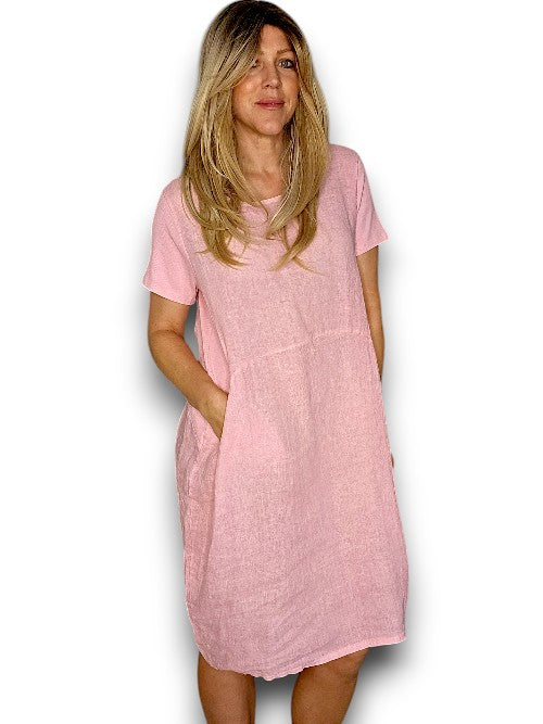 BABY PINK PLAIN JUNGLE DRESS