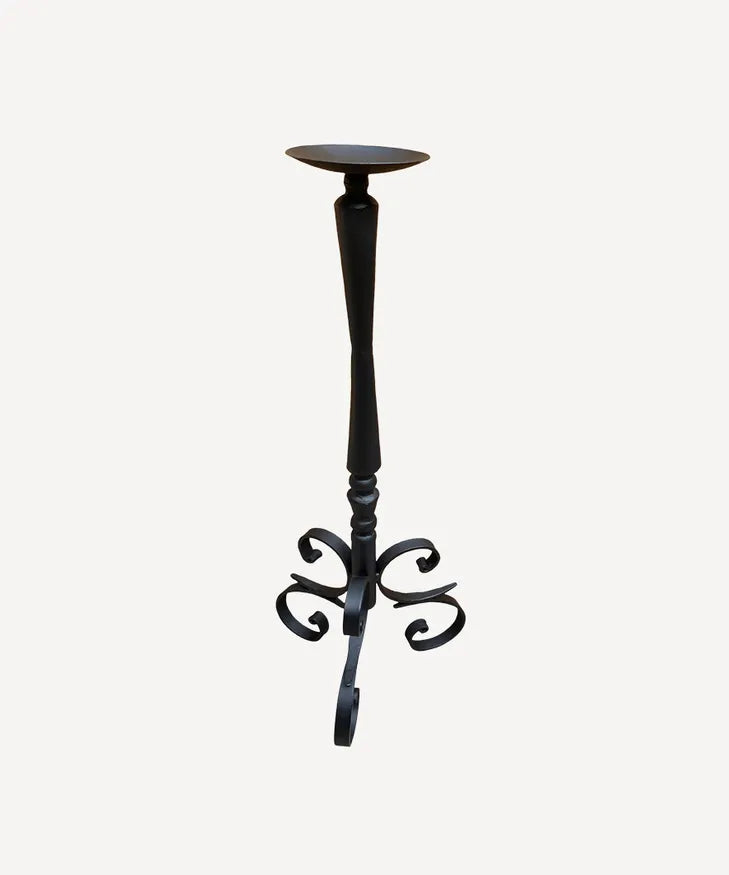 Jacqueline Black Iron Candlestick Medium