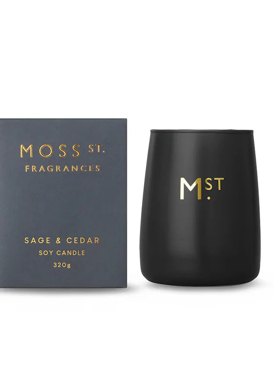 Moss St - Large Soy Candle 320g Sage & Cedar