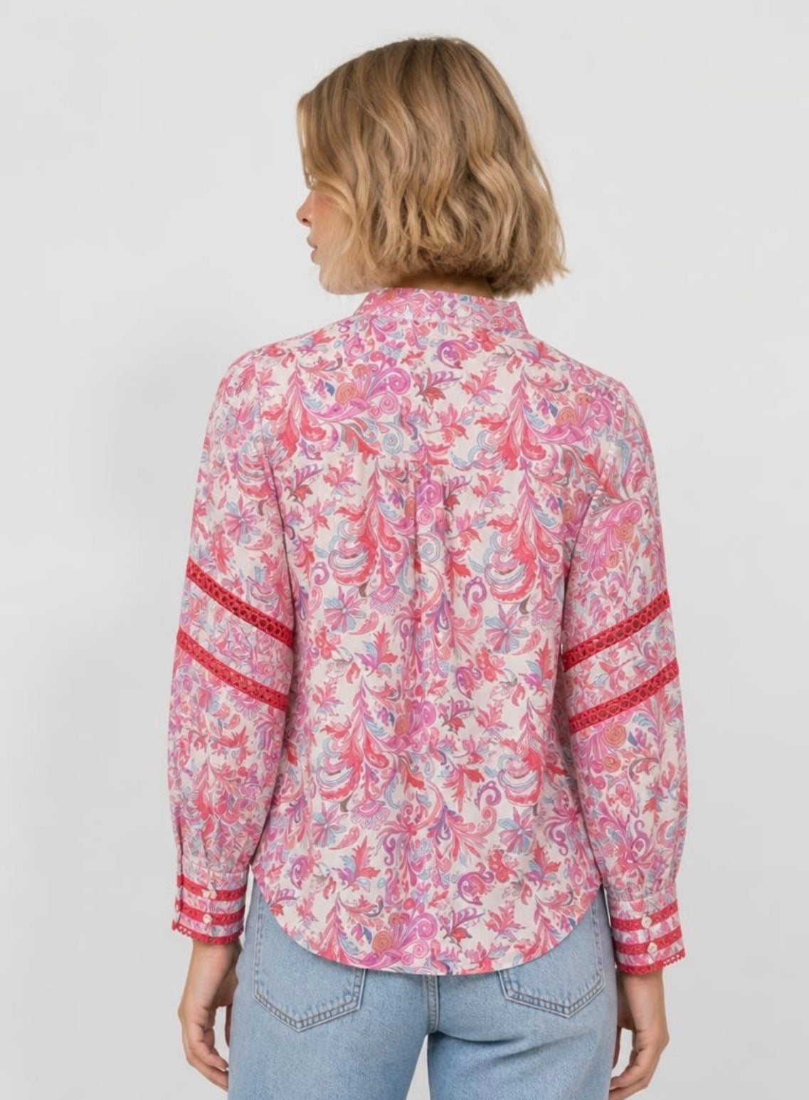 Retro Paisley Shirt - Pink