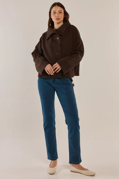 Prue Pea Coat -Chocolate