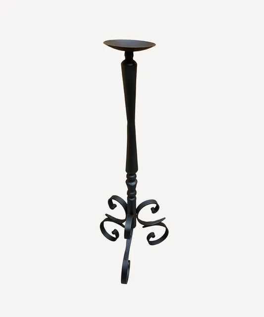 Jacqueline Black Iron Candlestick Large