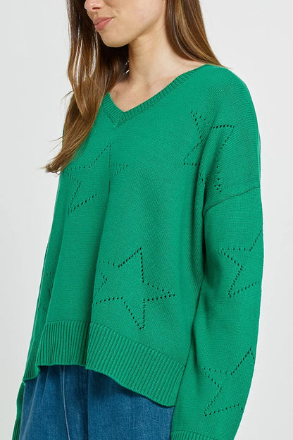 Selene Star Sweater - Green