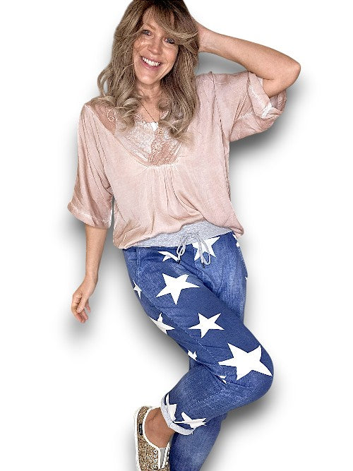 DARK DENIM STAR JOGGER
