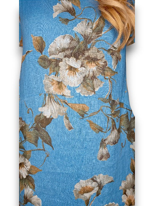 TURQUOISE TRUMPET JUNGLE DRESS