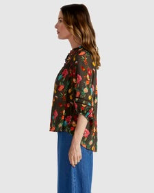Guadalupe Top -Brown
