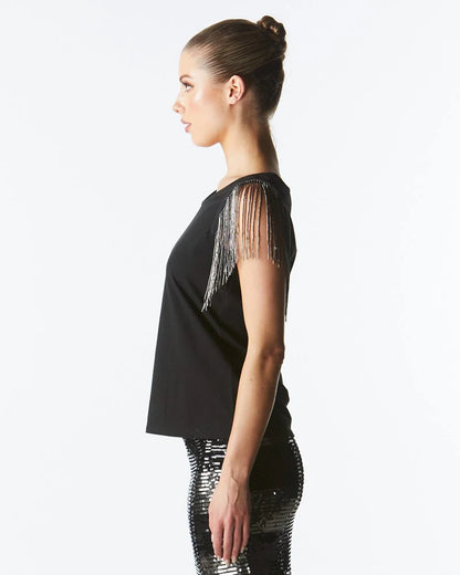 Windflowers Top - Black