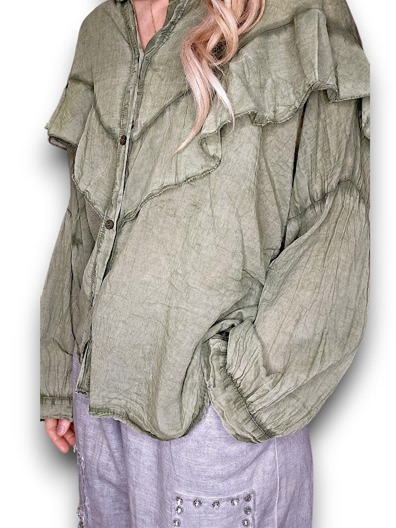 FOREST FRILL LONG SLEEVE TUNIC