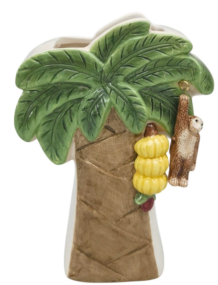 Jungle Tree Vase with Monkey