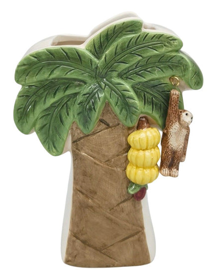Jungle Tree Vase with Monkey