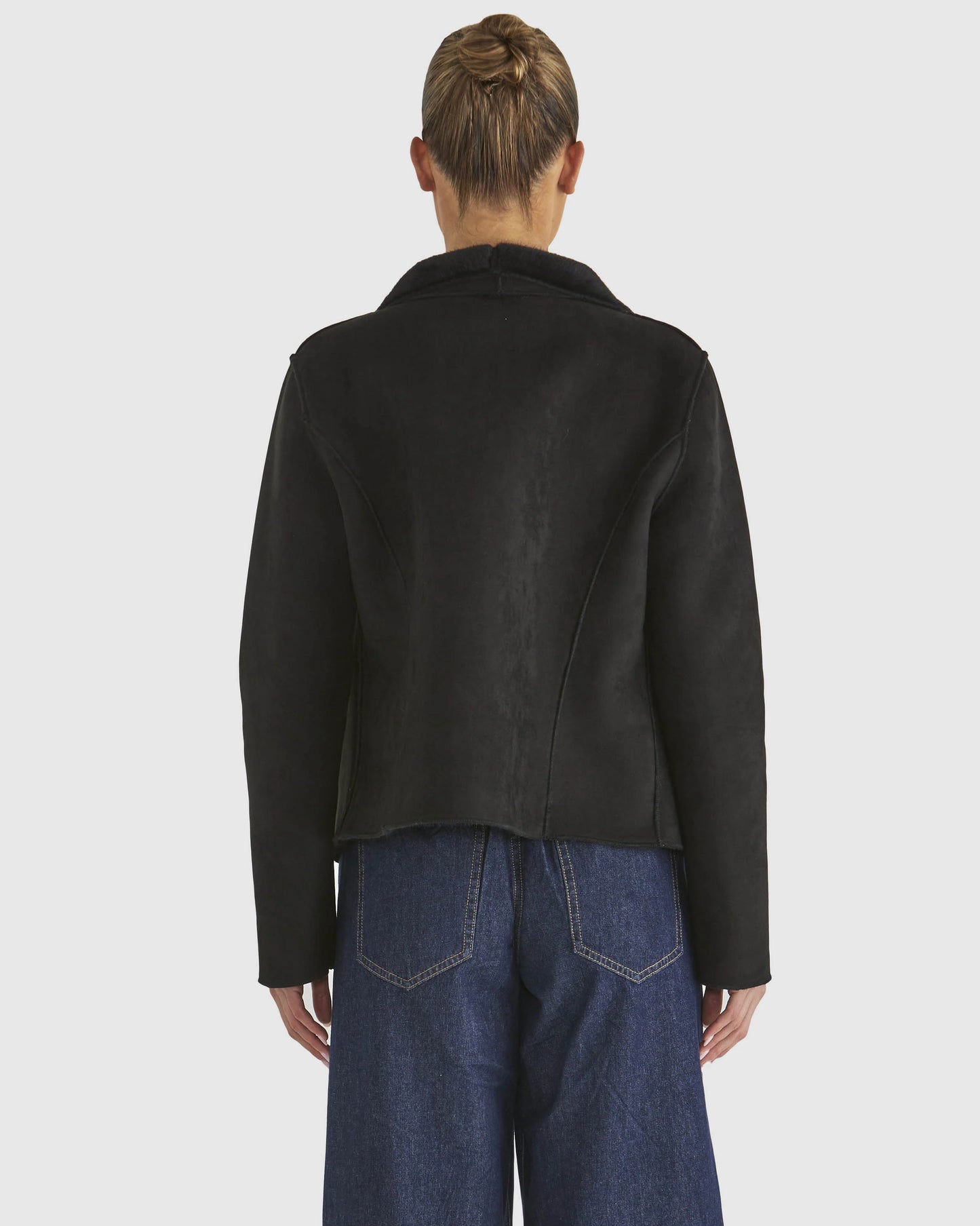 Behold Reversible Fur Jacket - Black