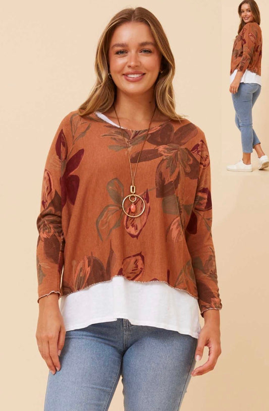 Autumn Knit 2 Piece - Orange