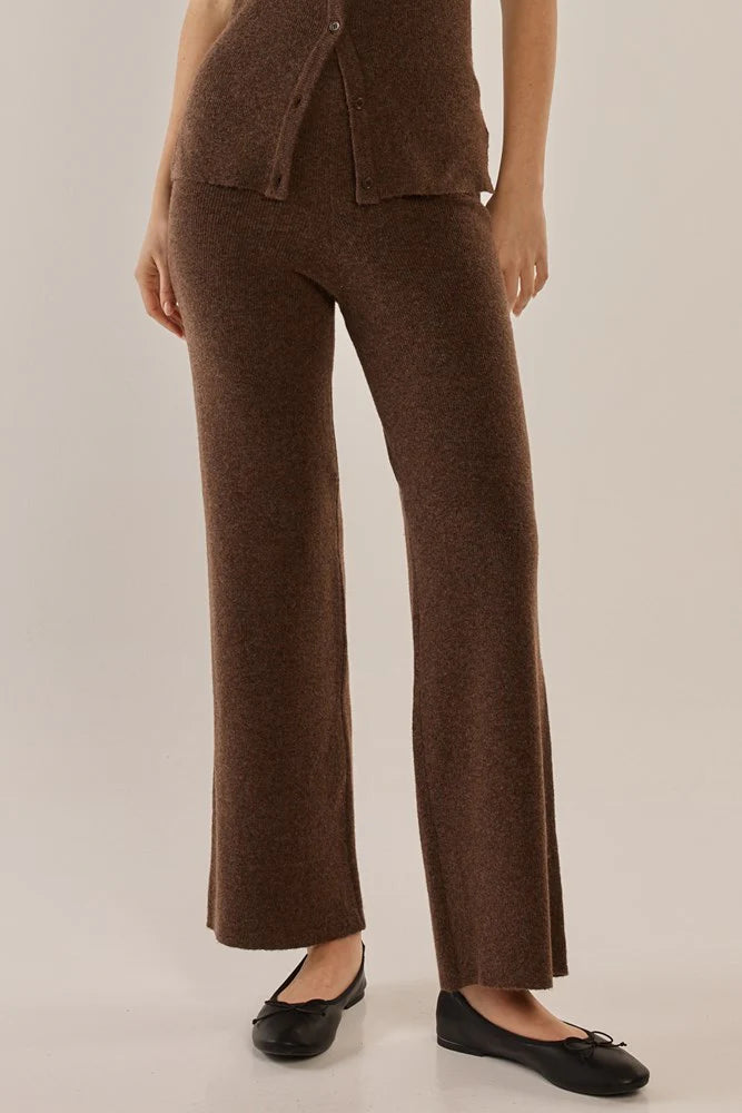 Nash Knit Pants - Espresso Brown