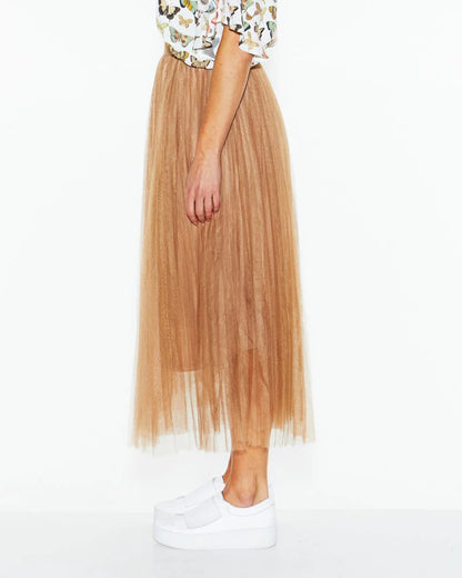 Sway Mesh Skirt - Tan