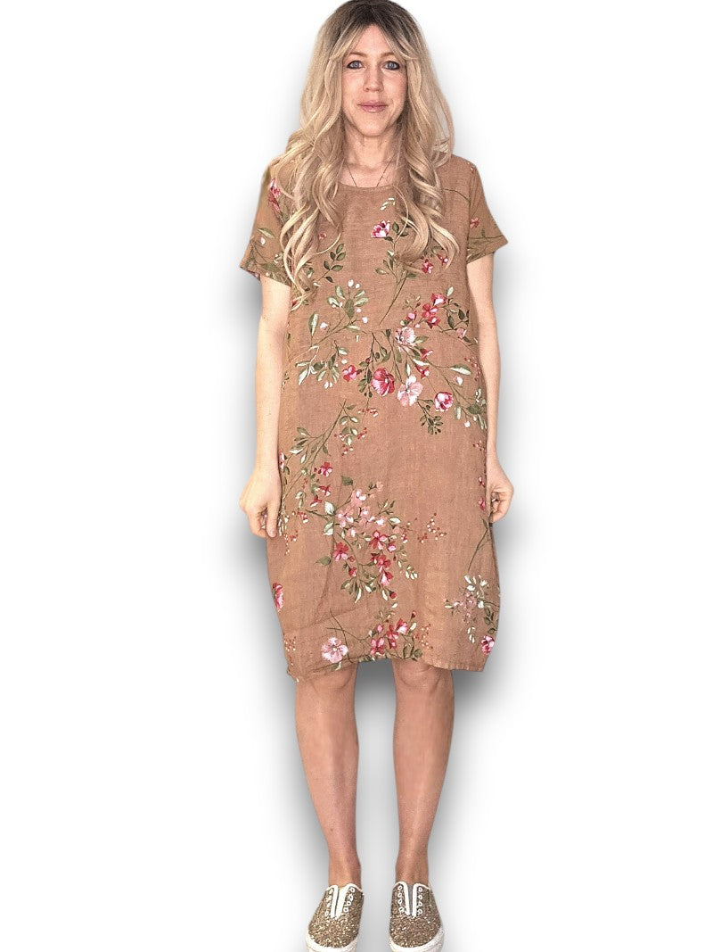 HAZELNUT LINGONBERRY JUNGLE DRESS