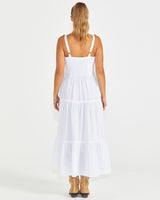 PHILLIPA TIERED MAXI DRESS - WHITE