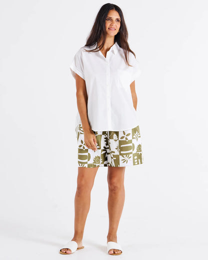 Mara Short Sleeve Shirt - White