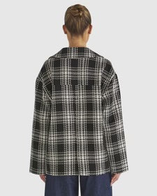 Playback Oversized Jacket - Black/White Check