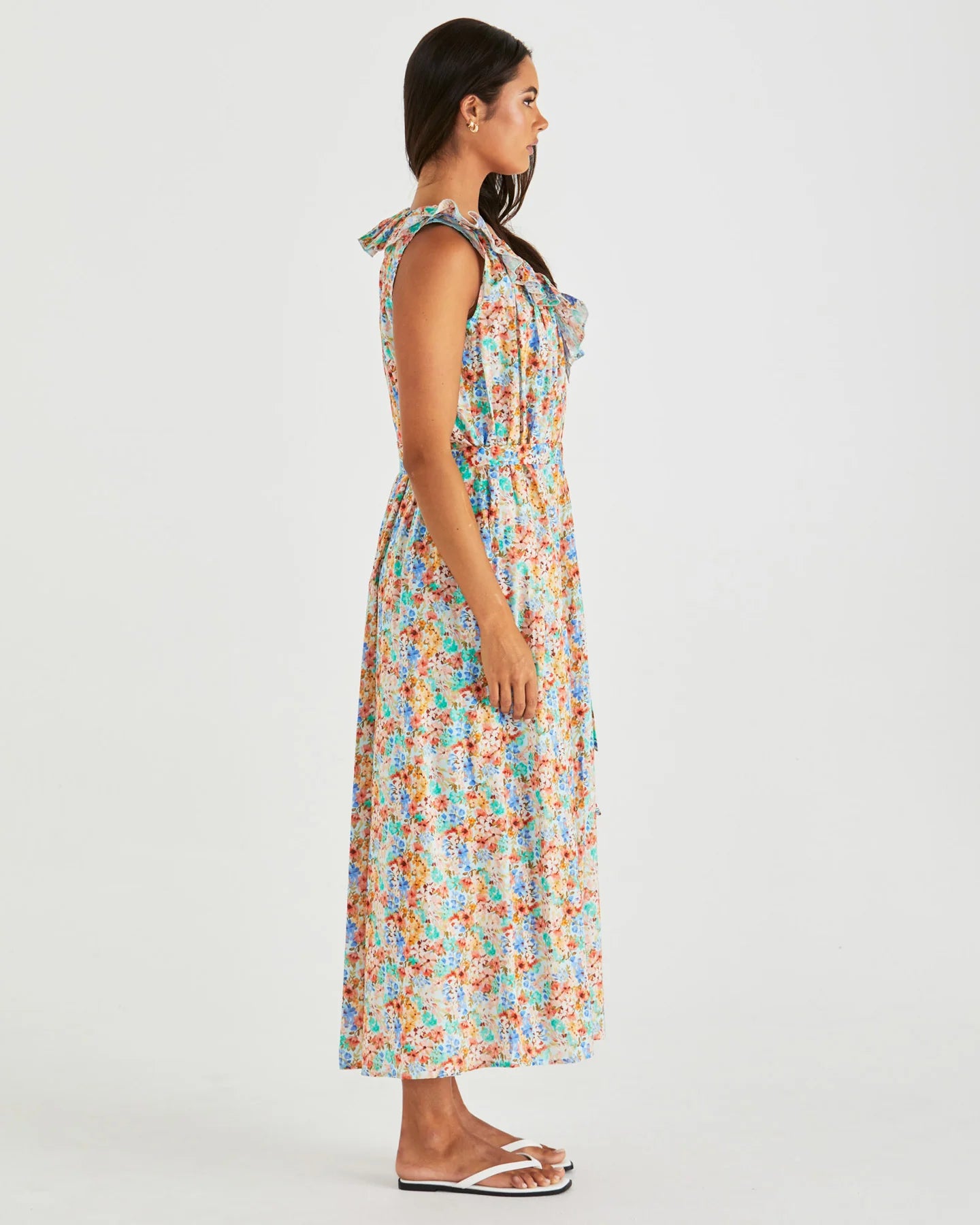 PANNA RUFFLED NECK DRESS - BLOSSOM