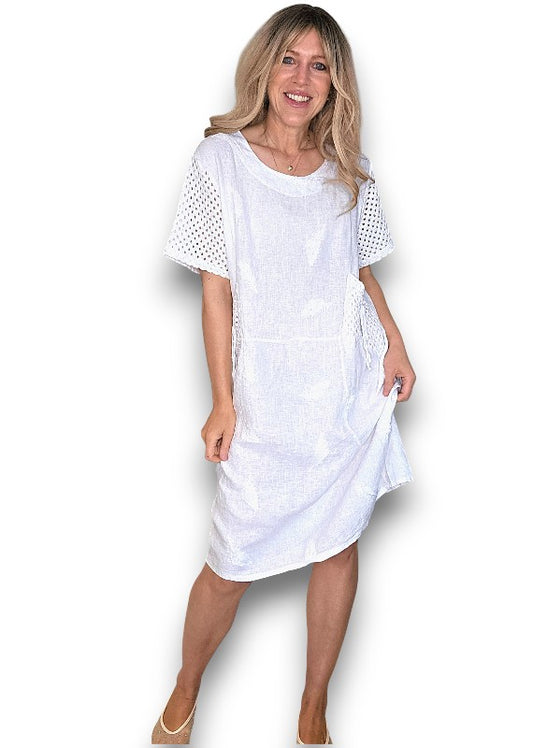 WHITE C’EST LA VIE EASY DRESS