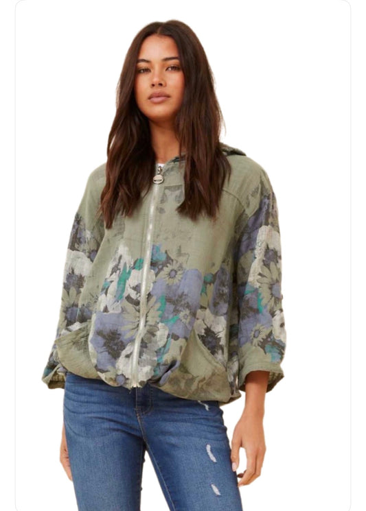 Italian Cotton Print Jacket