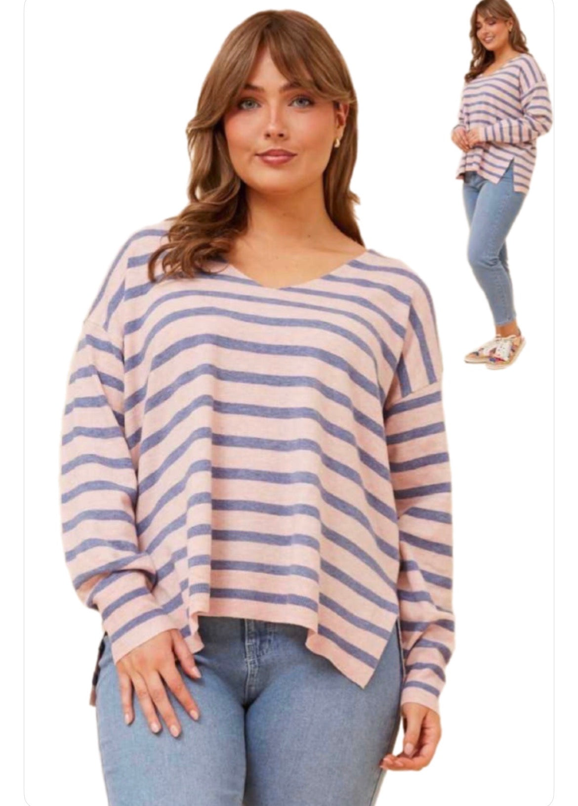 Blush Stripe Jumper