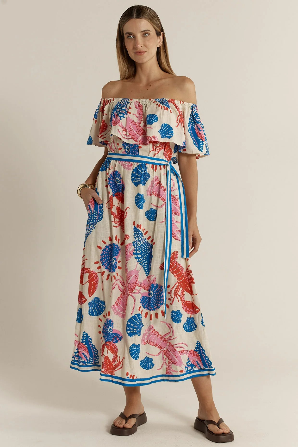 Soleil Dress - Lobster