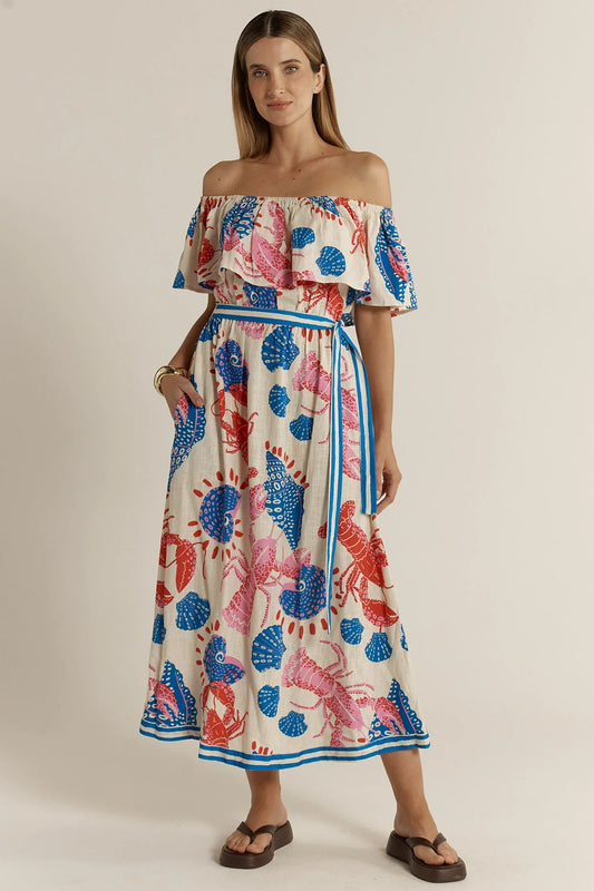 Soleil Dress - Lobster