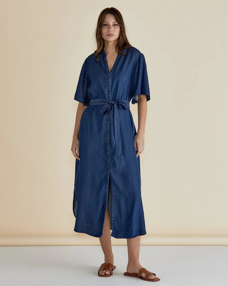 Dresden Lyocell Dress - Dark Indigo